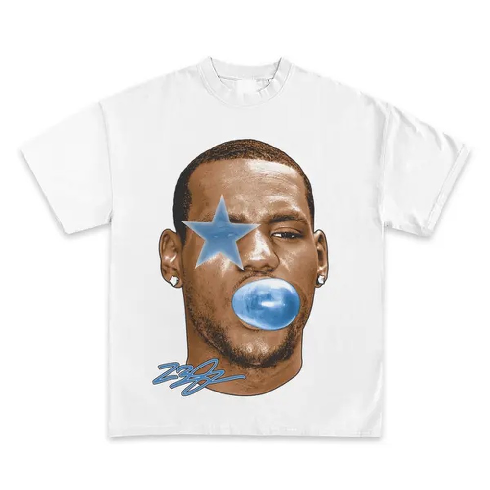Street Fashion Magazine - Camiseta gráfica Lebron James Bubble Gum