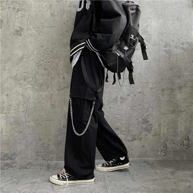Cargo Pant Wide - Pantalones Cargo Estilo Coreano, Hip Hop,