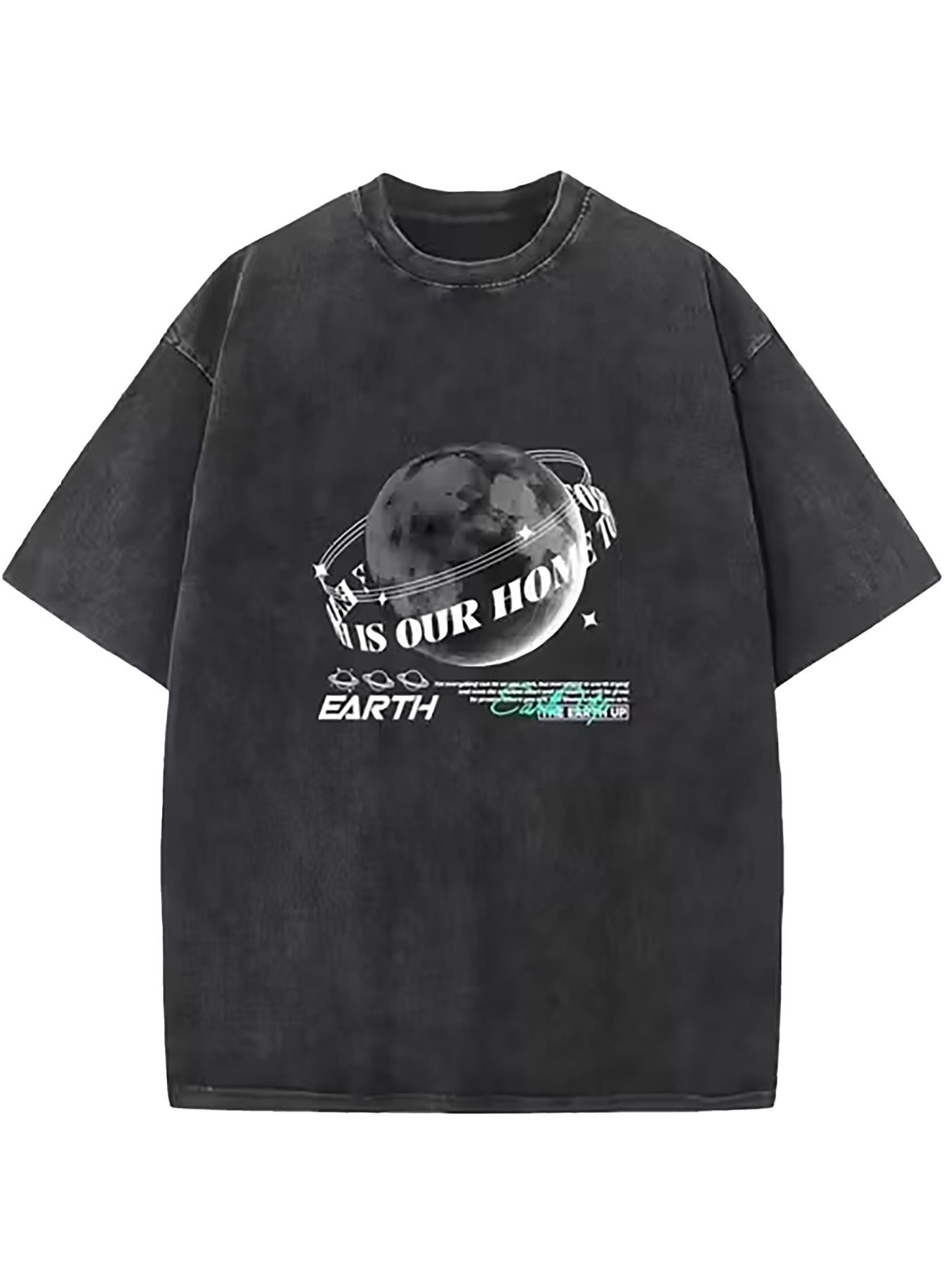 Street Fashion Theme - Camiseta negra holgada para hombre con
