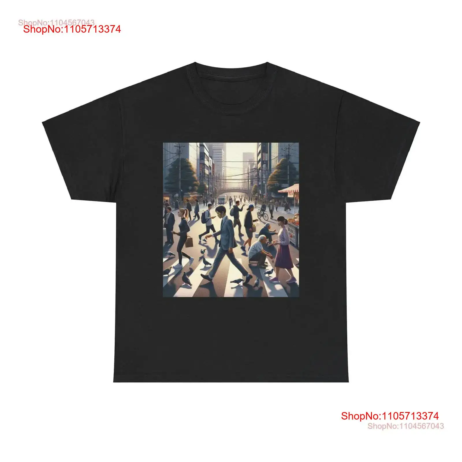 Urban Street Fashion Photography - Camiseta Tokyo Morning Commute con paisaje