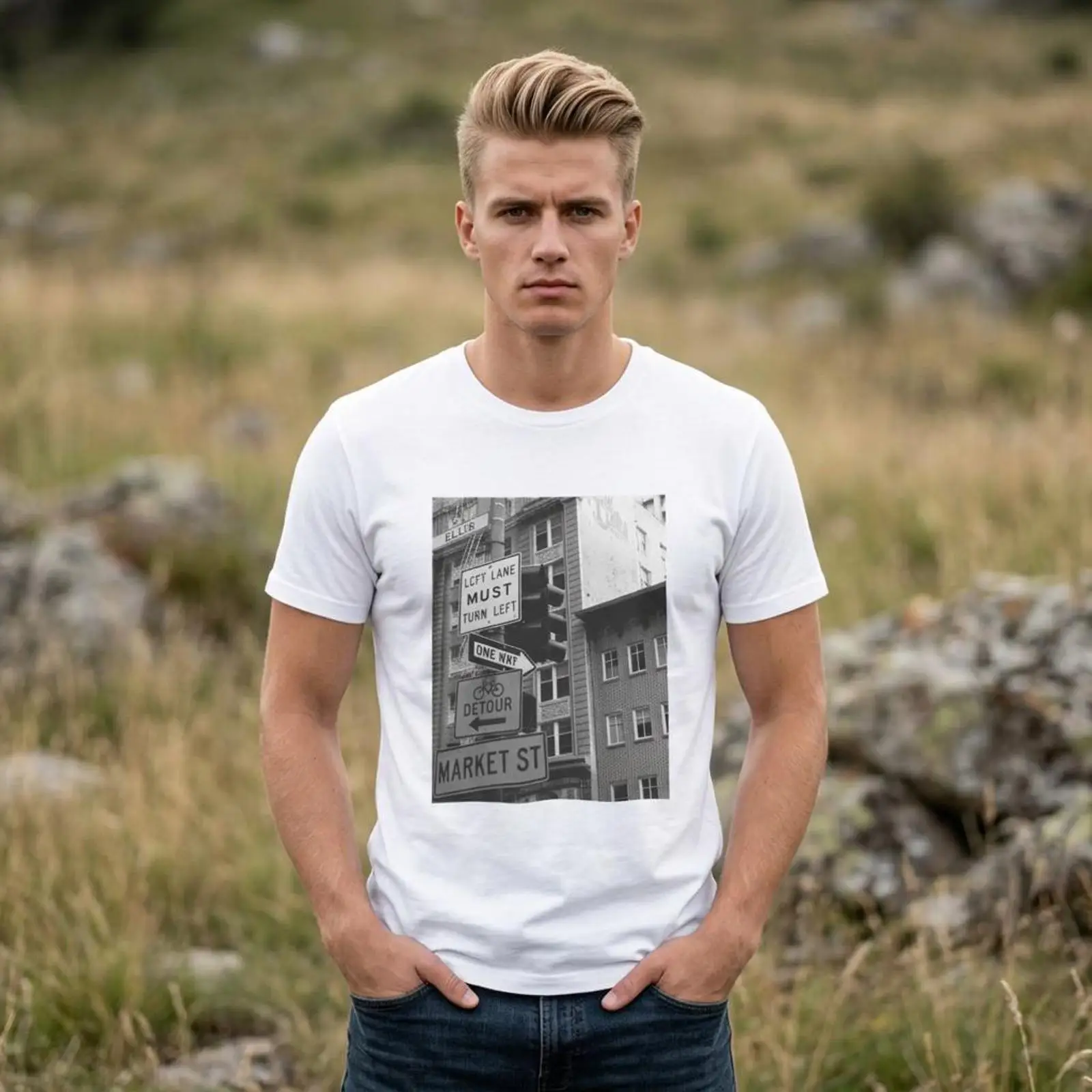 Urban Street Fashion Photography - Camiseta con foto de carteles de