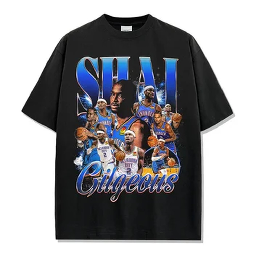 Street Fashion Magazine - Camiseta Gráfica Shai Gilgeous-Alexander Thunder Legend,