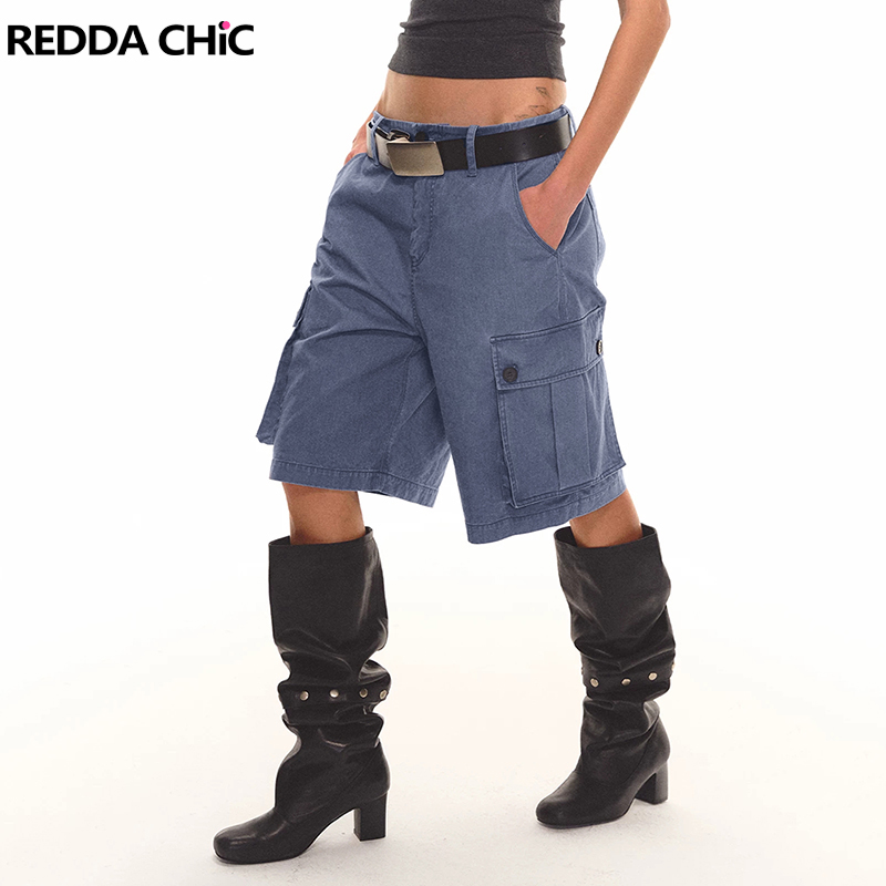 Cargo Pant Wide - REDDACHiC Pantalones Cortos Cargo Vaqueros para