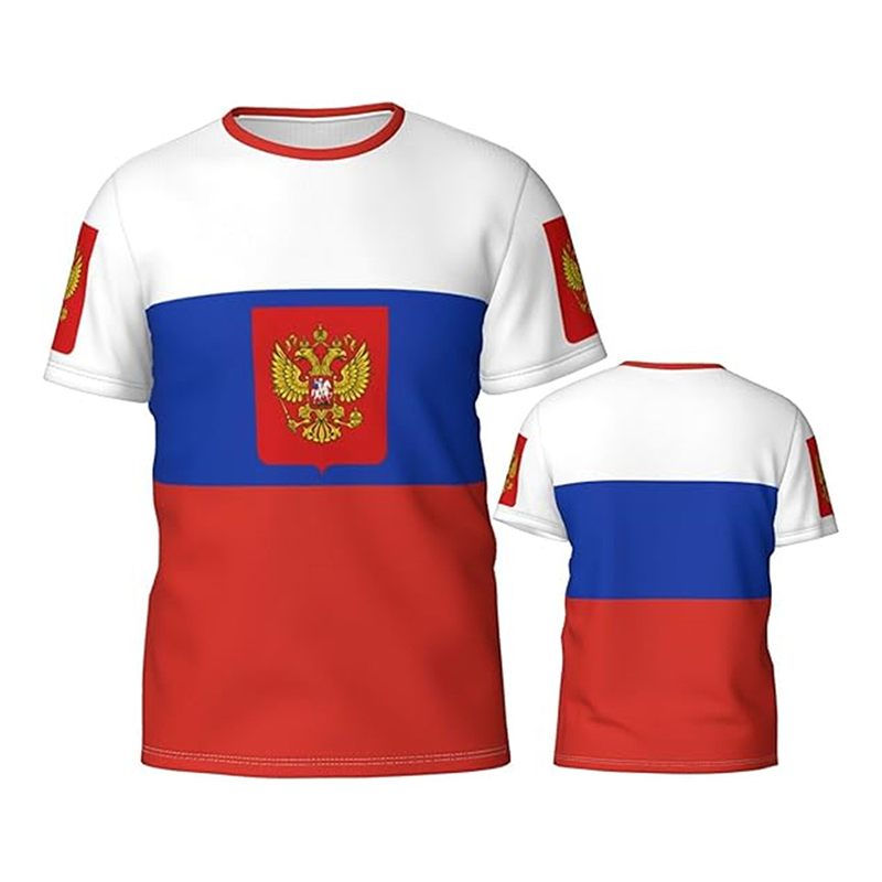 Street Fashion Russia - Camiseta con estampado 3D de bandera