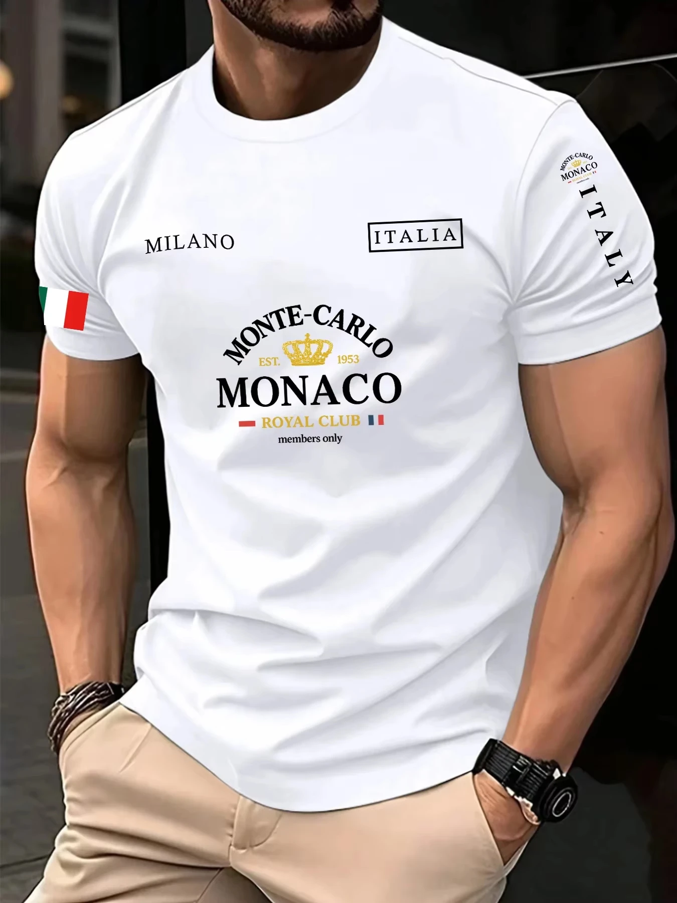 Camiseta Casual para Hombre co - Street Fashion Monaco reseña y precio