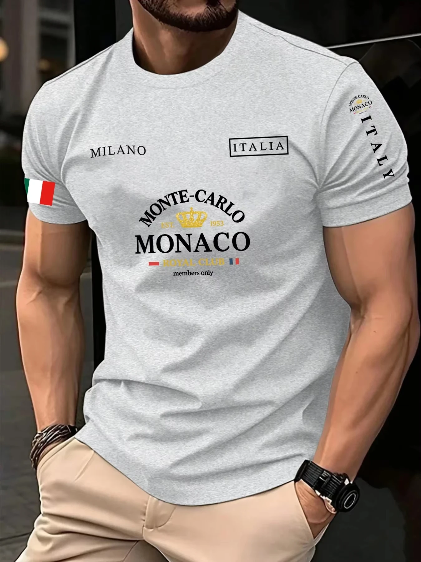 Camiseta Casual para Hombre co - Street Fashion Monaco reseña y precio