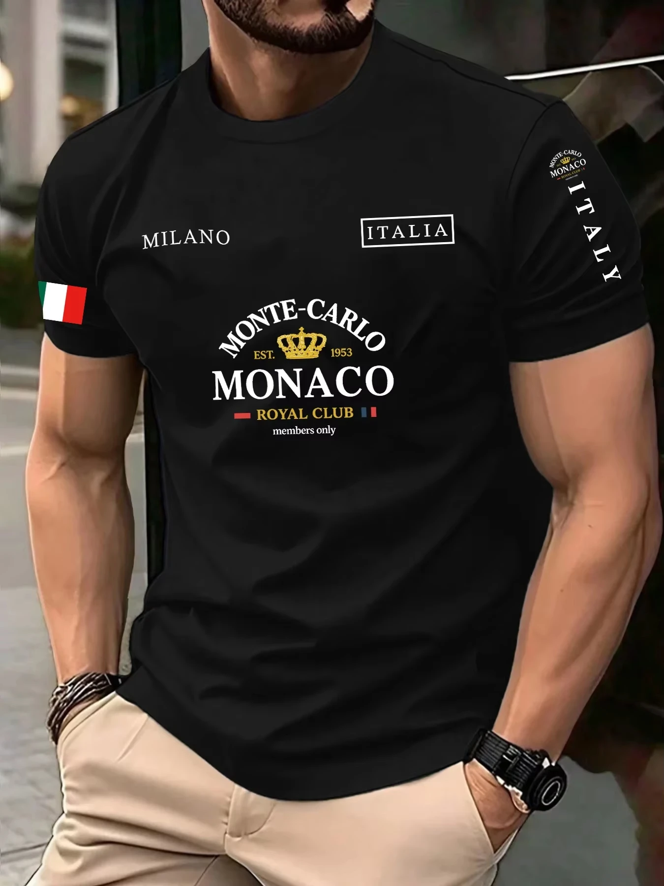 Camiseta Casual para Hombre co - Street Fashion Monaco reseña y precio