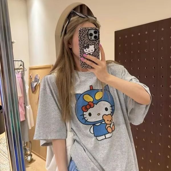 Camiseta de manga corta con es - Street Fashion Us reseña y precio