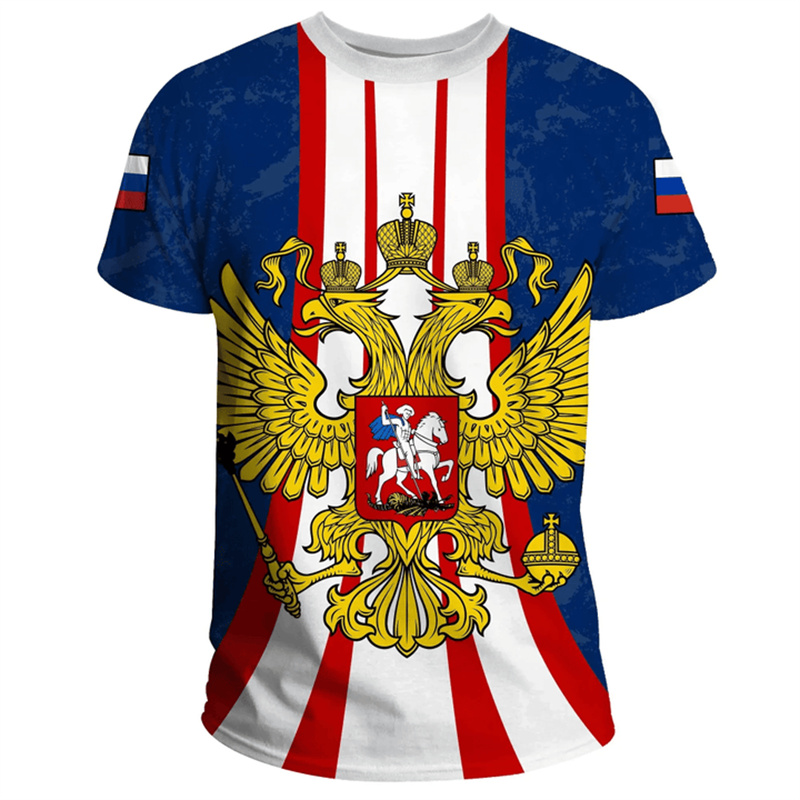 Fashion Russia Flag Badge T-sh - Street Fashion Russia reseña y precio