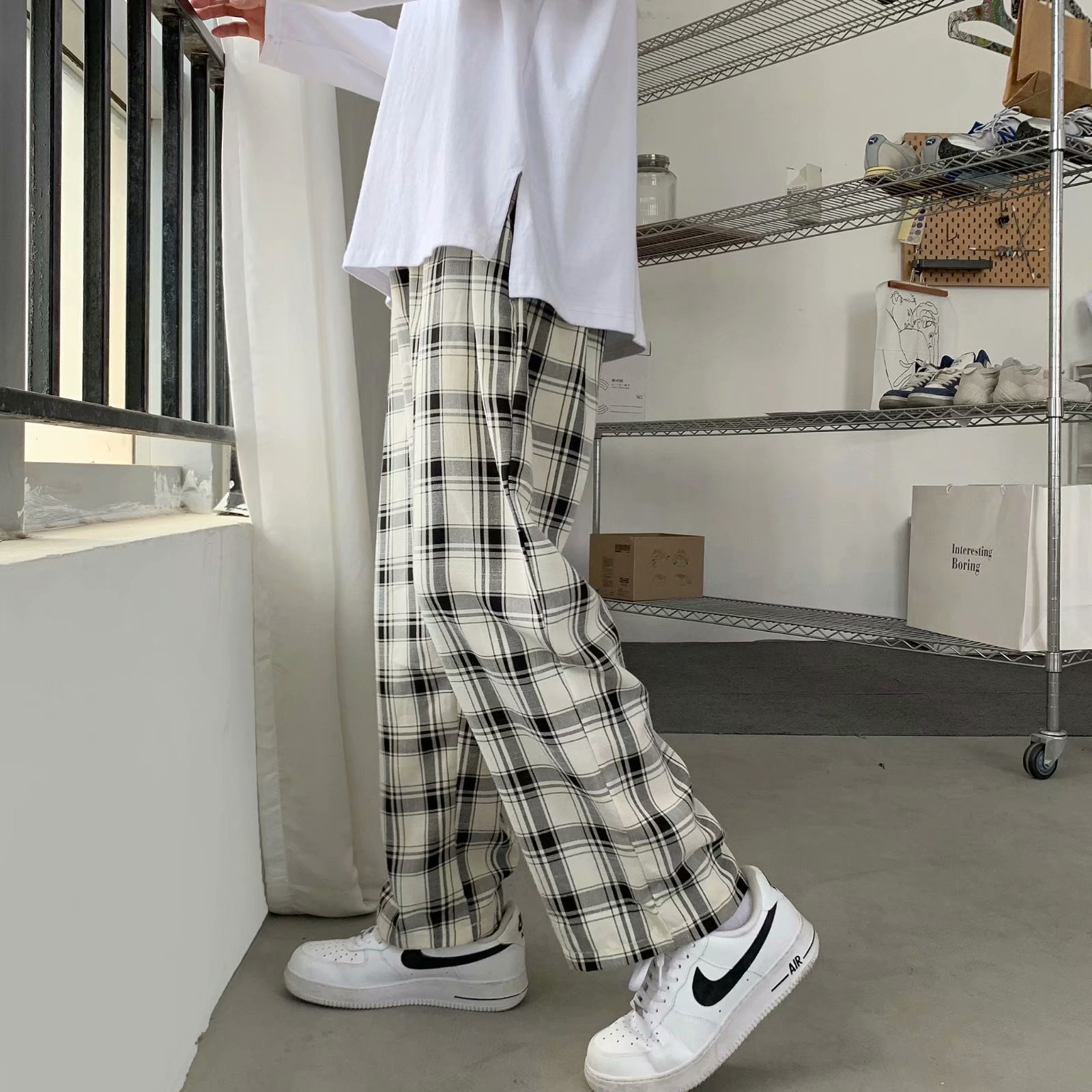 Pantalones a cuadros para homb - Cargo Pant Wide reseña y precio
