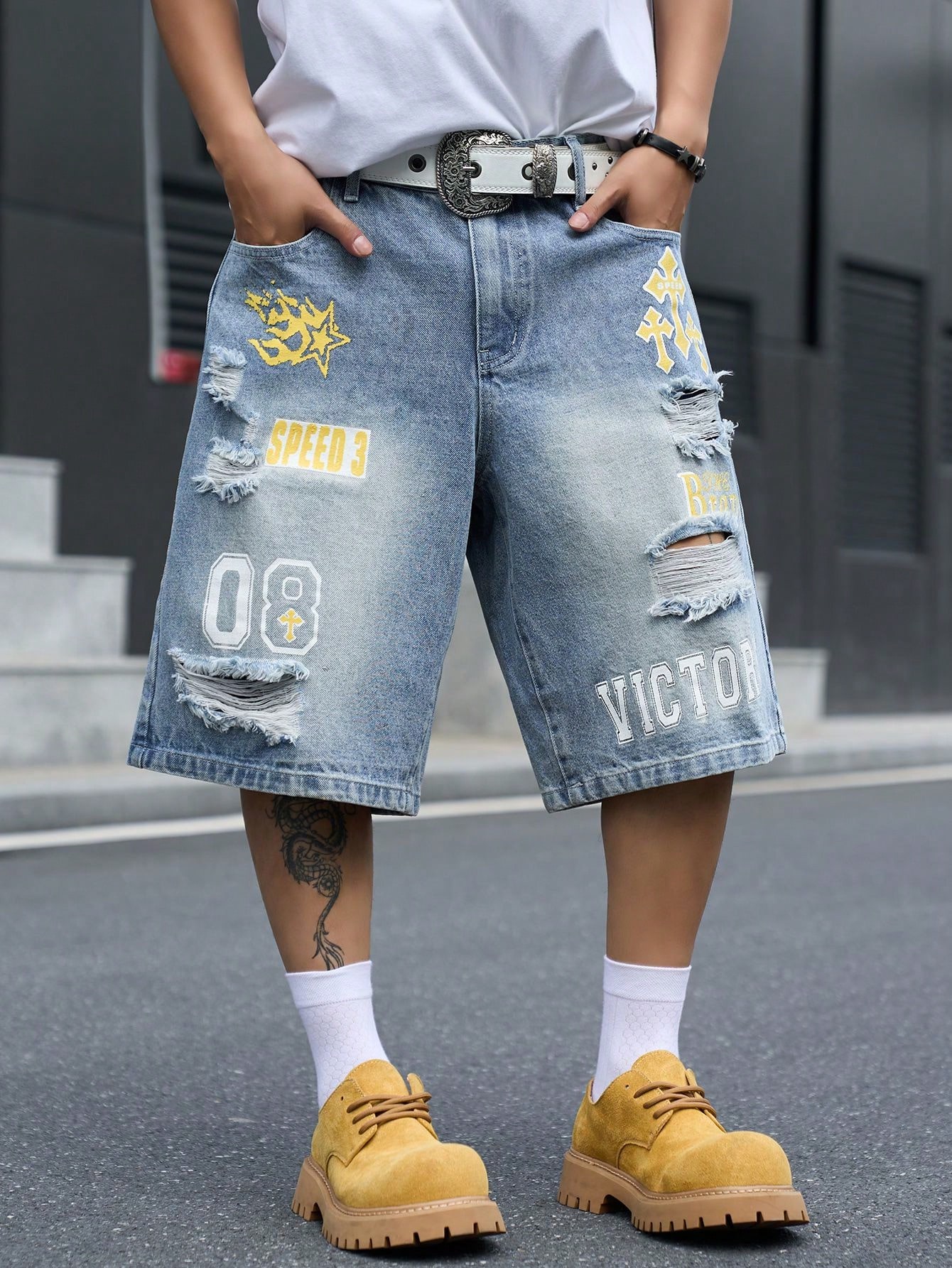 Pantalones cortos de mezclilla - Street Fashion Baggy reseña y precio